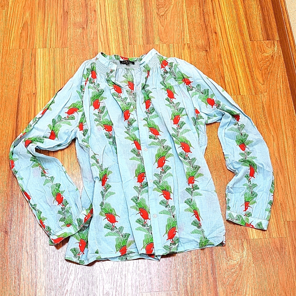 Caroll beautiful summer blouse. 100% cotton. Great pre-owned condition